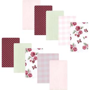 imageLuvable Friends Hudson Baby Flannel Burp Cloths 10pk SetRose Garden