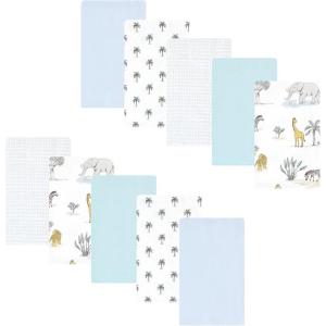 imageLuvable Friends Hudson Baby Flannel Burp Cloths 10pk SetSafari Friends