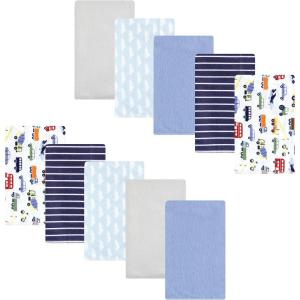 imageLuvable Friends Hudson Baby Flannel Burp Cloths 10pk SetVehicle Adventure