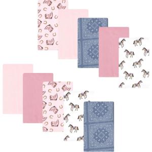 imageLuvable Friends Hudson Baby Flannel Burp Cloths 10pk SetWestern Cowgirl