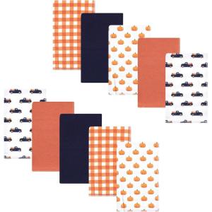 imageLuvable Friends Hudson Baby Flannel Burp Cloths 10pkAutumn Pumpkin Truck