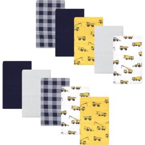 imageLuvable Friends Hudson Baby Flannel Burp Cloths 10pkBulldozer