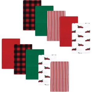 imageLuvable Friends Hudson Baby Flannel Burp Cloths 10pkChristmas Truck Scene
