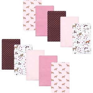 imageLuvable Friends Hudson Baby Flannel Burp Cloths 10pkForest Woodland