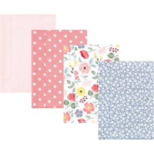imageLuvable Friends Hudson Baby Flannel Burp Cloths 4pk SetBlush Floral