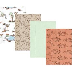 imageLuvable Friends Hudson Baby Flannel Burp Cloths 4pk SetDino Exploration