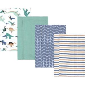 imageLuvable Friends Hudson Baby Flannel Burp Cloths 4pk SetDino Pals