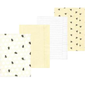 imageLuvable Friends Hudson Baby Flannel Burp Cloths 4pk SetGolden Bees