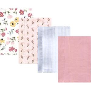 imageLuvable Friends Hudson Baby Flannel Burp Cloths 4pk SetPainted Floral
