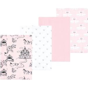 imageLuvable Friends Hudson Baby Flannel Burp Cloths 4pk SetPink Princess