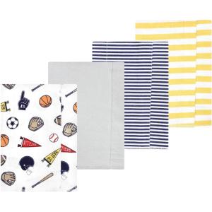 imageLuvable Friends Hudson Baby Flannel Burp Cloths 4pk SetSports