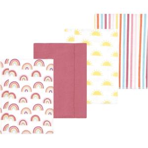 imageLuvable Friends Hudson Baby Flannel Burp Cloths 4pk SetSunny Sky