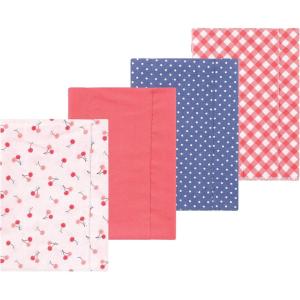 imageLuvable Friends Hudson Baby Flannel Burp Cloths 4pk SetSweet Cherries