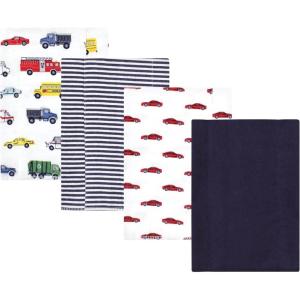 imageLuvable Friends Hudson Baby Flannel Burp Cloths 4pk SetTravel Adventures