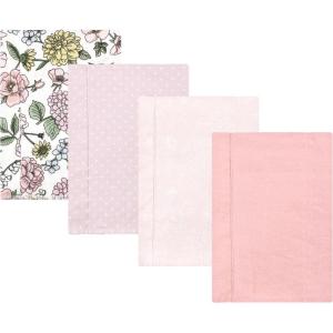 imageLuvable Friends Hudson Baby Flannel Burp Cloths 4pk SetVintage Floral