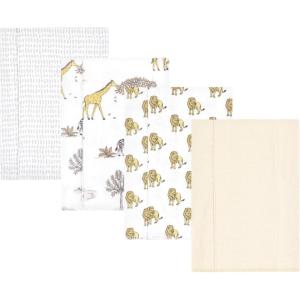 imageLuvable Friends Hudson Baby Flannel Burp Cloths 4pk SetWild Safari World