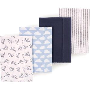 imageLuvable Friends Hudson Baby Flannel Burp Cloths 4pkAviator Plane