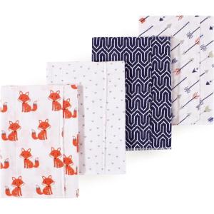 imageLuvable Friends Hudson Baby Flannel Burp Cloths 4pkWoodland Foxes