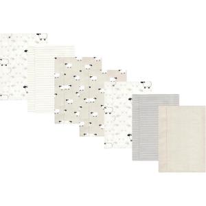 imageLuvable Friends Hudson Baby Flannel Burp Cloths 7pk SetBeige Sheep