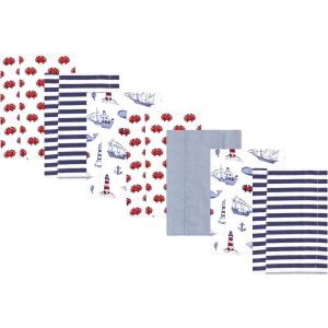 imageLuvable Friends Hudson Baby Flannel Burp Cloths 7pk SetCoastal Lighthouse