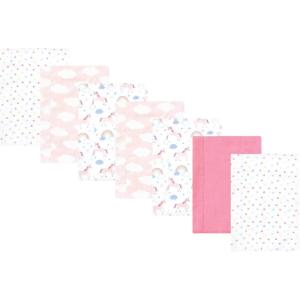 imageLuvable Friends Hudson Baby Flannel Burp Cloths 7pk SetPink Unicorn