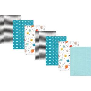 imageLuvable Friends Hudson Baby Flannel Burp Cloths 7pk SetPlanets