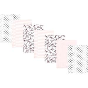 imageLuvable Friends Hudson Baby Flannel Burp Cloths 7pk SetRose Ribbons