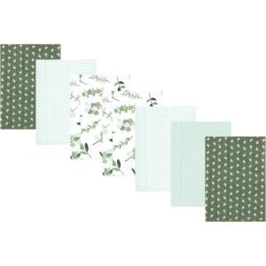 imageLuvable Friends Hudson Baby Flannel Burp Cloths 7pk SetSage Eucalyptus