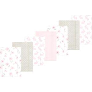 imageLuvable Friends Hudson Baby Flannel Burp Cloths 7pk SetSweet Honeycomb Pink