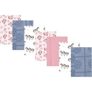 imageLuvable Friends Hudson Baby Flannel Burp Cloths 7pk SetWestern Cowgirl