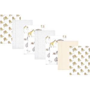 imageLuvable Friends Hudson Baby Flannel Burp Cloths 7pk SetWild Safari World