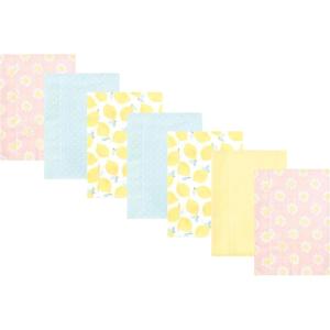 imageLuvable Friends Hudson Baby Flannel Burp Cloths 7pk SetYellow Daisy