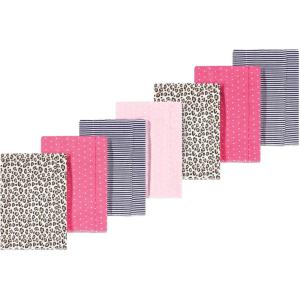 imageLuvable Friends Hudson Baby Flannel Burp Cloths 7pkAnimal Leopard