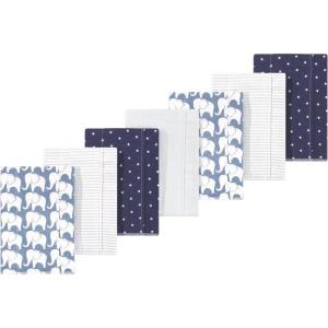 imageLuvable Friends Hudson Baby Flannel Burp Cloths 7pkBlue Elephant Parade