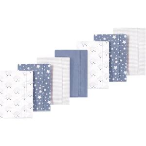 imageLuvable Friends Hudson Baby Flannel Burp Cloths 7pkDreamy Cloud Blue