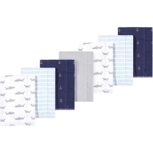 imageLuvable Friends Hudson Baby Flannel Burp Cloths 7pkOcean Sharks