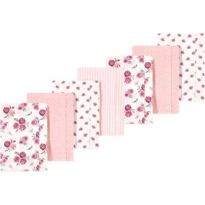 imageLuvable Friends Hudson Baby Flannel Burp Cloths 7pkPastel Rose