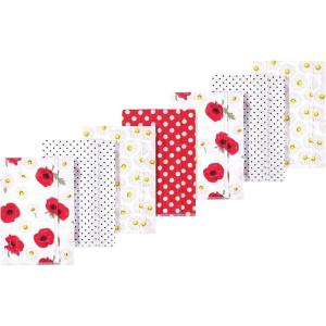 imageLuvable Friends Hudson Baby Flannel Burp Cloths 7pkPoppy Daisy Floral