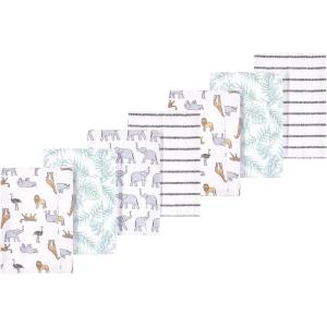 imageLuvable Friends Hudson Baby Flannel Burp Cloths 7pkSafari Adventure