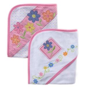 imageLuvable Friends Large Patch Hooded Towels 2 Pack PinkPink