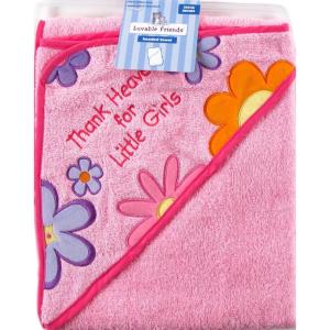 imageLuvable Friends Thank Heaven Hooded Bath Wrap BluePink
