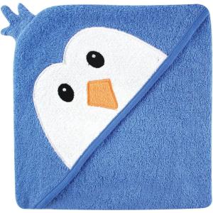 imageLuvable Friends Unisex Baby Cotton Animal Face Hooded Towel Duck One SizeBlue Penguin