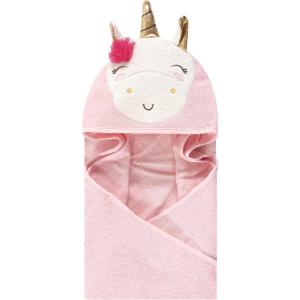imageLuvable Friends Unisex Baby Cotton Animal Face Hooded Towel Duck One SizeUnicorn Flower