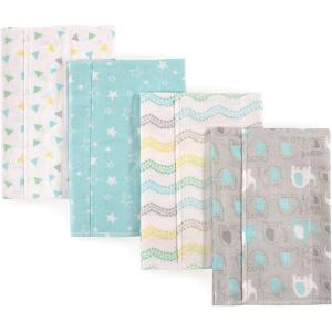 imageLuvable Friends Unisex Baby Cotton Flannel Burp Cloths Dog One SizeBasic Elephant