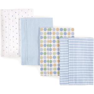 imageLuvable Friends Unisex Baby Cotton Flannel Burp Cloths Dog One SizeBlue Dots