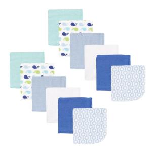 imageLuvable Friends Unisex Baby Cotton Rich Washcloths Girl Whale One SizeBoy Whale