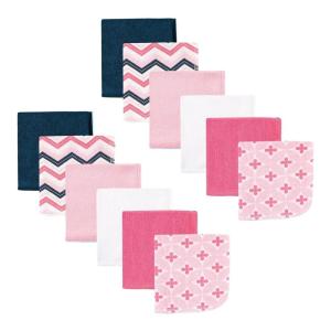 imageLuvable Friends Unisex Baby Cotton Rich Washcloths Girl Whale One SizeChevron