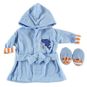 imageLuvable Friends Unisex Baby Cotton Terry Bathrobe Turtle One SizeBlue Sea