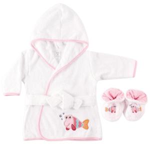 imageLuvable Friends Unisex Baby Cotton Terry Bathrobe Turtle One SizeFish