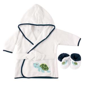 imageLuvable Friends Unisex Baby Cotton Terry Bathrobe Turtle One SizeTurtle